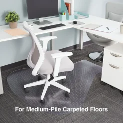 Chair Mats*Staples ® Carpet Chair Mat, Medium-Pile, Clear (28594)
