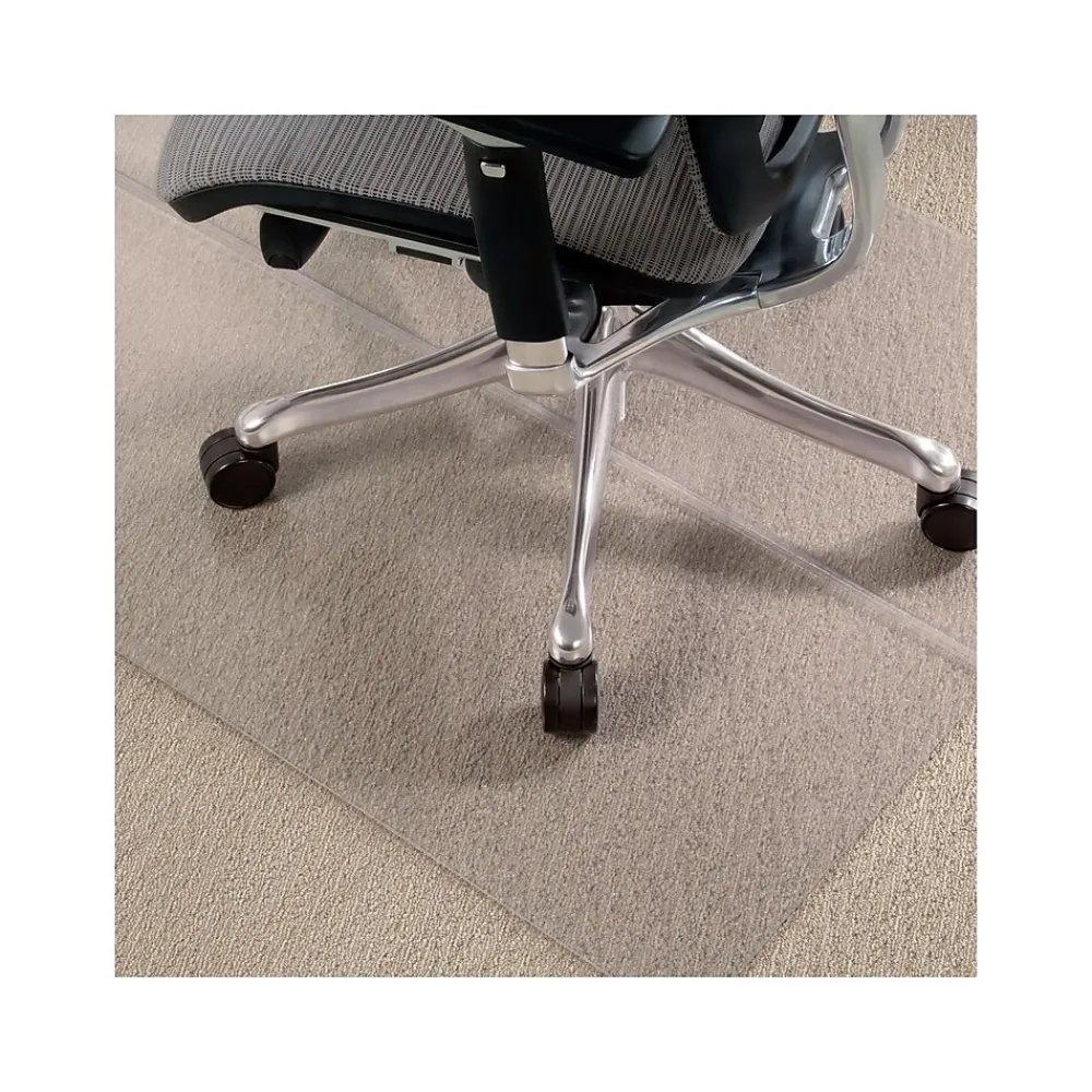 Chair Mats*Staples Carpet Chair Mat, 36" x 48", Designed for Low-Pile Carpet, Clear Vinyl (120031)
