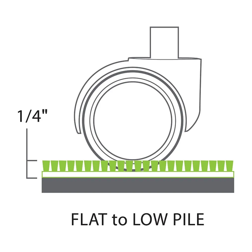 Chair Mats*Staples Carpet Chair Mat, 36" x 48", Designed for Low-Pile Carpet, Clear Vinyl (120031)