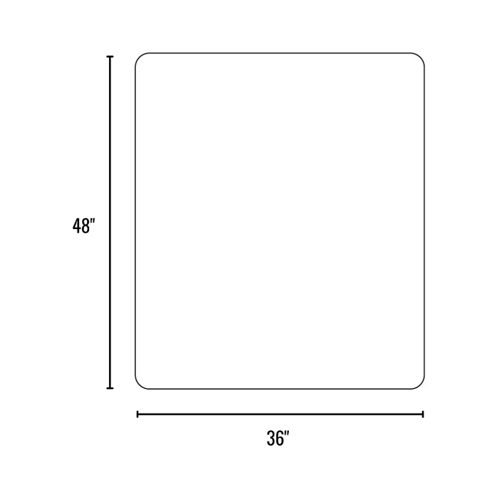 Chair Mats*Staples Carpet Chair Mat, 36" x 48", Designed for Low-Pile Carpet, Clear Vinyl (120031)