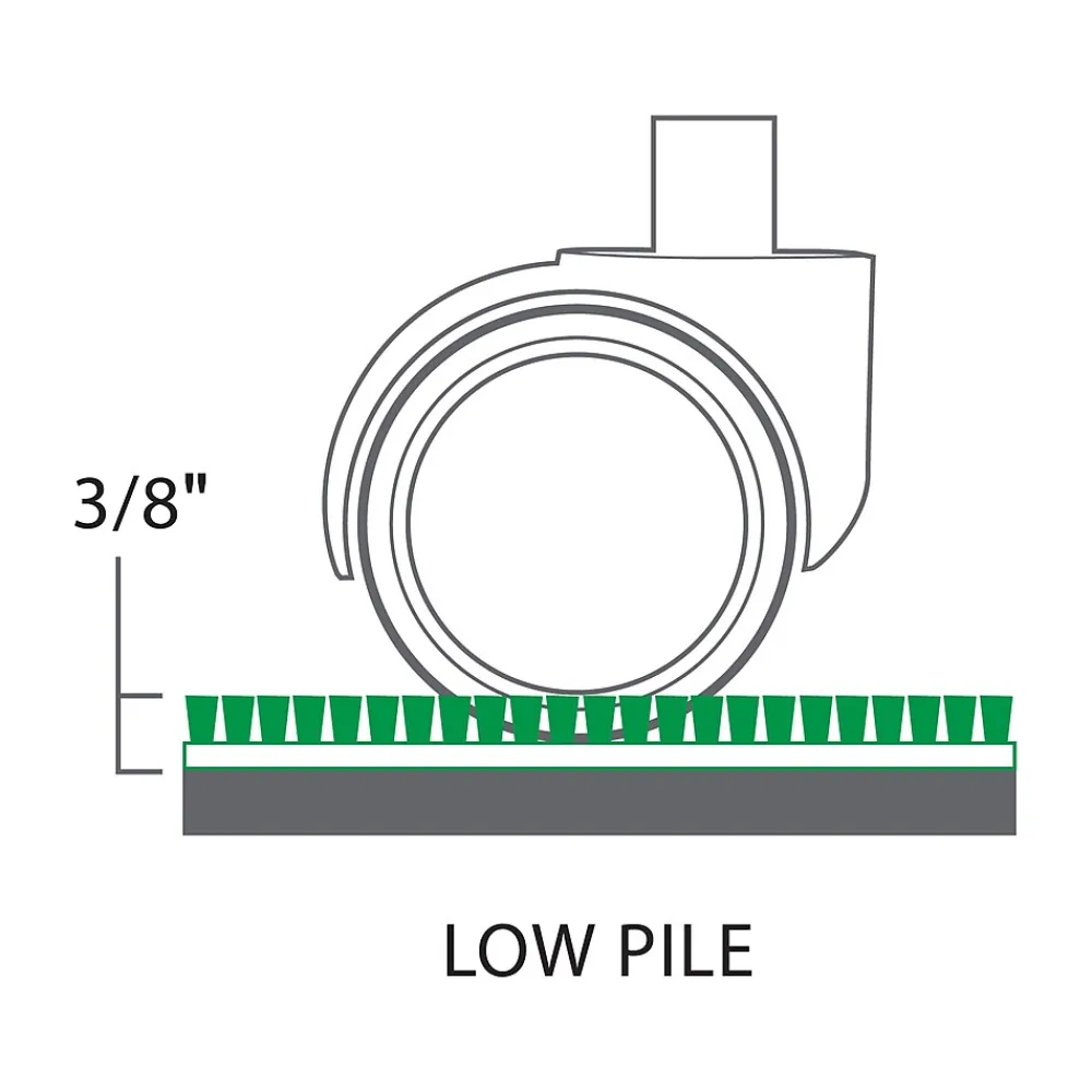 Chair Mats*Staples Carpet Chair Mat, 46" x 60", Designed for Low-Pile Carpet, Clear Vinyl (128304)