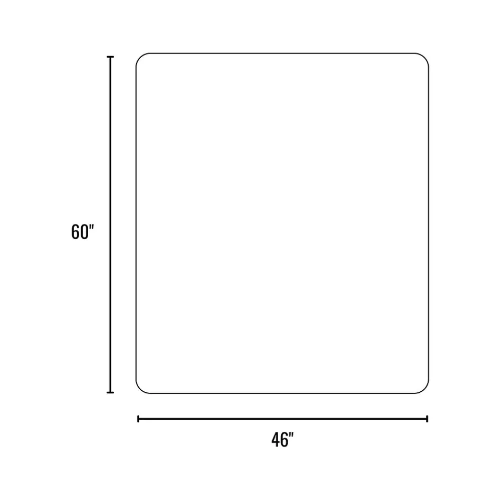 Chair Mats*Staples Carpet Chair Mat, 46" x 60", Designed for Low-Pile Carpet, Clear Vinyl (128304)