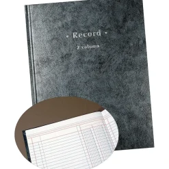 Accounting & Record Journals*Staples Columnar Book, 2-Columns, 80 Pages, Grey, 40 Sheets/Book (ST26515)