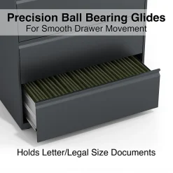 File Cabinets*Staples Commercial 4-Drawer Lateral File Cabinet, Letter/Legal Size, Lockable, 52.5