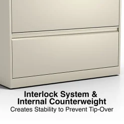File Cabinets*Staples Commercial 2-Drawer Lateral File Cabinet, Letter/Legal Size, Lockable, 28.15