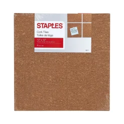 Bulletin*Staples Cork Bulletin Board, 1' x 1' (28717)