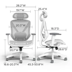 Office Chairs*Staples Dexley Ergonomic Mesh Swivel Task Chair, (UN61365) Gray