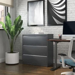 File Cabinets*Staples 3-Drawer Lateral File Cabinet, Letter/Legal Size, Lockable, 40.25