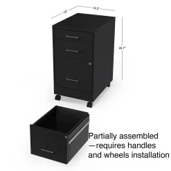 File Cabinets*Staples 3-Drawer Mobile Vertical File Cabinet, Letter Size, Lockable, 25.7