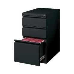 File Cabinets*Staples 3-Drawer Vertical File Cabinet, Locking, Letter, Black, 19.88"D (24874D)
