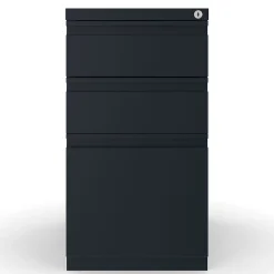 File Cabinets*Staples 3-Drawer Vertical File Cabinet, Locking, Letter, Black, 19.88"D (24874D)