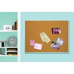 Bulletin*Staples Durable Cork Bulletin Board, Aluminum Frame, 17" x 23" (85112B-PL/43800)
