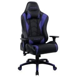 Gaming Chairs*Emerge Staples Vartan Bonded Leather Ergonomic Gaming Chair, Black/Blue (53242V)