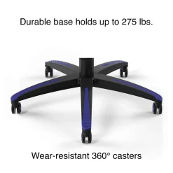 Gaming Chairs*Emerge Staples Vartan Bonded Leather Ergonomic Gaming Chair, Black/Blue (53242V)