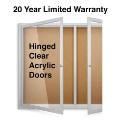 Bulletin*Staples Enclosed Cork Display Board, Aluminum Frame, 4' x 3' (ST61262)