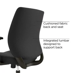 Office Chairs*Staples ® Essentials Ergonomic Fabric Swivel Task Chair, Black (UN59380)