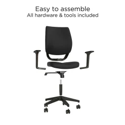 Office Chairs*Staples ® Essentials Ergonomic Fabric Swivel Task Chair, Black (UN59380)