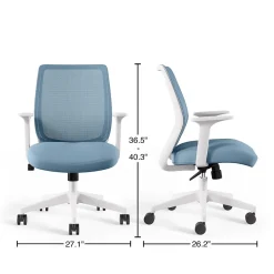 Ergonomic Chairs*Staples Essentials Ergonomic Fabric Swivel Task Chair, (UN60409) Seafoam
