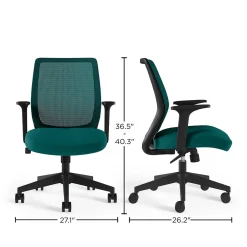 Office Chairs*Staples Essentials Ergonomic Fabric Swivel Task Chair, (UN60410) Teal