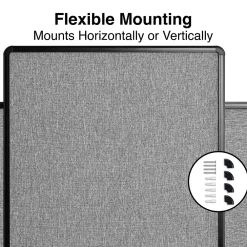 Bulletin*Staples Fabric Bulletin Board, Black Frame, 3' x 2' (ST61263)