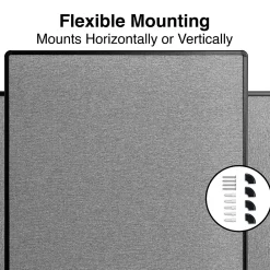 Bulletin*Staples Fabric Bulletin Board, Black Frame, 4' x 3' (ST61264)