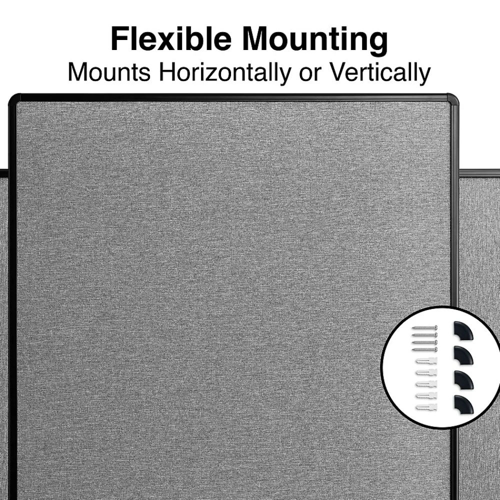 Bulletin*Staples Fabric Bulletin Board, Black Frame, 4' x 3' (ST61264)