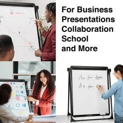 Dry Erase*Staples Flip Chart Easel, Black Steel (28216US/50444US)