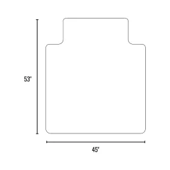 Chair Mats*Staples Hard Floor Chair Mat with Lip, 45