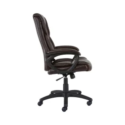 Office Chairs*Staples Kelburne Luxura Ergonomic Faux Leather Swivel Executive Chair, (58227-CC) Brown