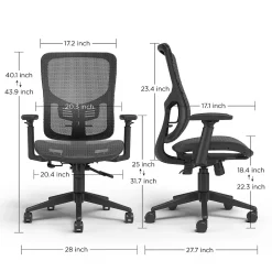 Office Chairs*Staples Kroy Ergonomic Mesh Swivel Task Chair, (UN59456) Black