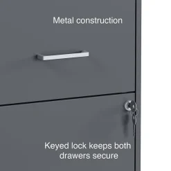 File Cabinets*Staples Light Duty 2-Drawer Mobile Vertical File Cabinet, Letter Size, Lockable, 24.1