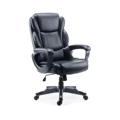 Office Chairs*Staples Mcallum Ergonomic Bonded Leather Swivel Manager Chair, (51473) Black