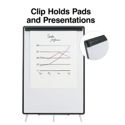 Dry Erase*Staples Presentation Flip Chart Easel, White Steel (28217US/50445US)