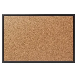 Bulletin*Staples Standard Durable Cork Bulletin Board, Black Frame, 2'W x 1.5'H (28673-CC)