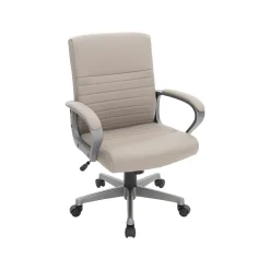 Office Chairs*Staples Tervina Ergonomic Luxura Swivel Manager Chair, (56905V-CC) Taupe