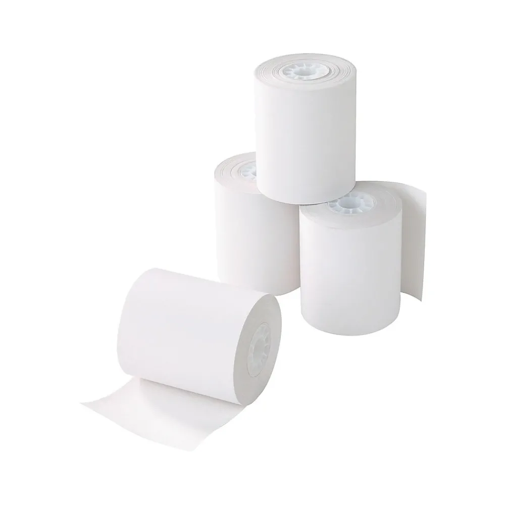 Pos Paper*Staples Thermal Cash Register/POS Rolls, 4 9/32" x 115', BPA Free, 10/Pack (452176/66382)