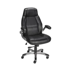 Office Chairs*Staples Torrent Ergonomic Bonded Leather Swivel Manager Chair, Black (51283-CC)