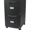File Cabinets*Storex 2-Drawer Mobile Vertical File Cabinet, Letter Size, Lockable, 18.25"H x 14.75"W x 26"D, Black (STX61312U01C)