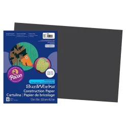 Construction Paper*SunWorks 12"W x 18"L Construction Paper, Black, 50/Pack (6307)