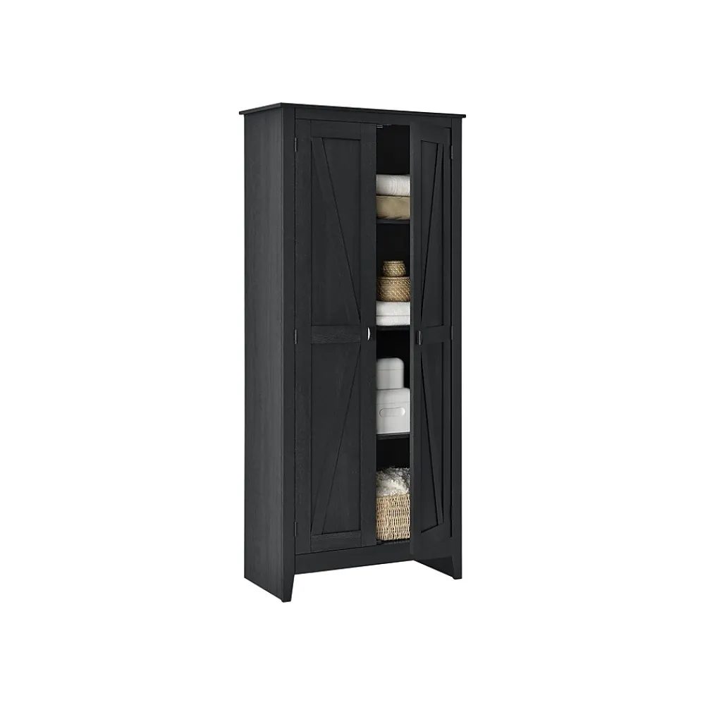 Storage Cabinets*System Build Farmington 72" Storage Cabinet with 4 Shelves, Black Oak (7532396COM)