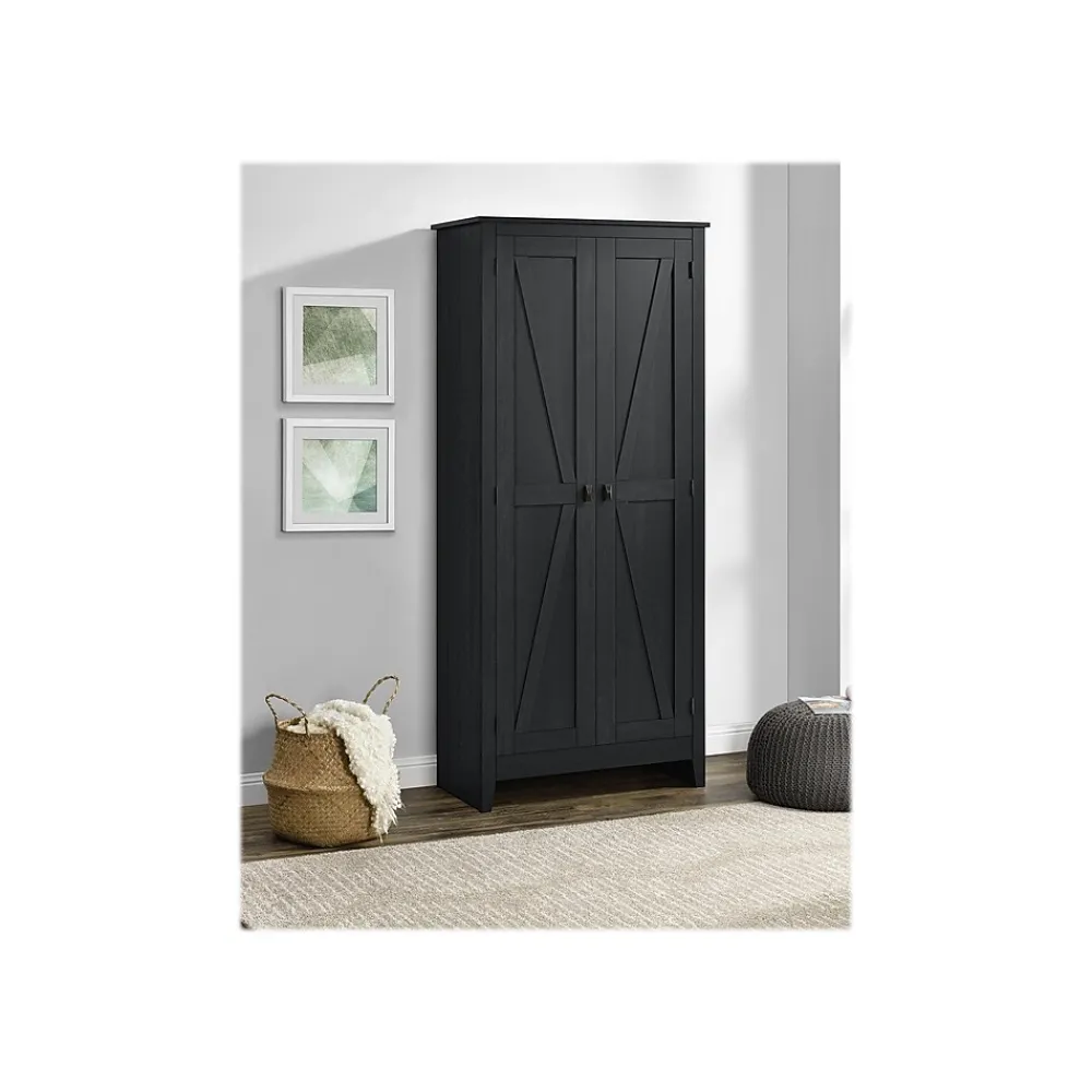 Storage Cabinets*System Build Farmington 72" Storage Cabinet with 4 Shelves, Black Oak (7532396COM)