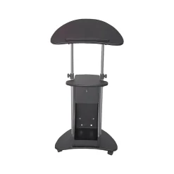 Standing Desks*Techni Mobili 22"W Manual Adjustable Standing Laptop Cart, (RTA-B005-BK46) Black