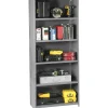 Shelving*Tennsco Closed Starter 6-Shelf Shelving Unit, Supports 4,500 lb., Medium Grey, 87"H x 36"W x 12"D (TNN-QC63612SMGY)
