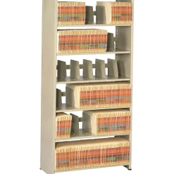Shelving*Tennsco Imperial Open Starter Shelving Unit, Supports 400 lb., Sand, 76"H x 36"W x 15"D