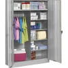 Storage Cabinets*Tennsco ® Jumbo Combination Steel Storage Cabinet, Light Gray, 78H x 48W x 24"D