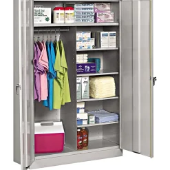 Storage Cabinets*Tennsco ® Jumbo Combination Steel Storage Cabinet, Light Gray, 78H x 48W x 24"D