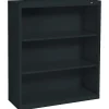 Bookcases*Tennsco Metal 3-Shelf Bookcase, 40" x 34.5" x 13.5", Black (100615)