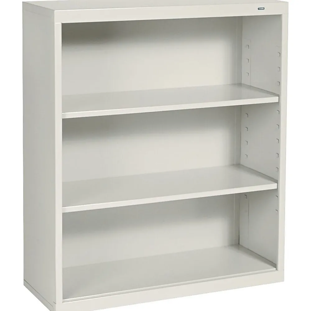 Bookcases*Tennsco 3-Shelf 40"H Metal Bookcase, Putty (110058)