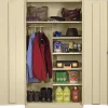 Storage Cabinets*Tennsco Standard Combination Cabinet with Double Hinge Doors, 6-Shelf, 1 Closet, Putty, 72"H x 36"W x 24"D