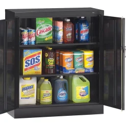 Storage Cabinets*Tennsco Standard Counter-Height Storage Cabinet with 3-Shelves, , 42"H x 36"W x 18"D Black